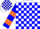 White, blue blocks, blue 'cccr' on orange oval, orange bars on sleeves