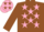 Brown, Pink stars, Brown sleeves