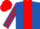 Royal Blue, Red stripe, striped sleeves, Red cap