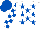 WHITE, royal blue stars, check sleeves & cap