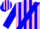 Pink, blue sash, blue stripes on sleeves
