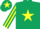 Dark Green, Yellow star, striped sleeves and star on cap