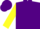 Purple, yellow 'cross', purple bars on yellow sleeves