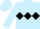 Light blue, black diamond belt
