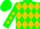 Green , gold diamonds