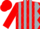 Red with silver 'g/w' front and back, red diamonds on silver side panels, silver diamonds on red sleeves