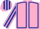 Pink, Dark Blue seams, striped sleeves and cap