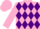 PINK and PURPLE diamonds, PINK sleeves and cap