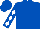 Royal Blue, White diamonds on sleeves