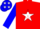 Red, blue 'gv' on white star, red stars on blue sleeves
