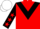 Red, Black chevron, Black sleeves, Red stars, White cap