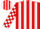 Red and White stripes, checked sleeves