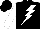 Black, white lightning bolt, white sleeves