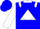 Blue, white triangle bt, white collar, epaulets, white diamond sleeves, white cuffs