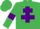 Emerald Green, Purple Cross of Lorraine and armlets