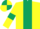 Yellow, Dark Green stripe and armlets, quartered cap
