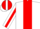 White, red stripe, red 'w'