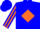 Blue,orange diamond belt,orange diamond stripe on sleeve
