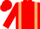 Red, beige braces, beige armlet, red cap