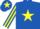 Royal Blue, Yellow star, striped sleeves and star on cap