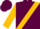 Maroon, gold 'dd', gold sash on back, gold sleeves