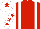 Red, White braces, White sleeves, Red stars, White cap, Red star