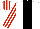 White, Black stripe, White and Red striped sleeves and cap