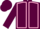 Maroon, Pink seams, Maroon cap