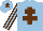 Light Blue, Brown Cross of Lorraine, striped sleeves and star on cap