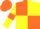 Orange and Yellow (quartered), Yellow sleeves, Orange armlets, Orange cap