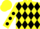 Yellow and Black diamonds, Yellow sleeves, Black spots