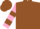 Brown, Pink and Brown hooped sleeves