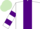 White, Purple stripe, White and Purple hooped sleeves, Light Green cap