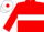 Red, white hoop, white armlet, white cap, red diamond