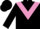Black, mauve chevron