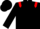 Black, Red Epaulets, Black Cap