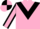 Pink, Black chevron, Pink sleeves, Black seams, quartered cap