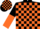 Black and orange check, halved sleeves
