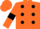 Orange, black spots and armlets