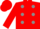 Red, grey spots, red cap