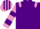 Purple, mauve epaulets, mauve and purple hooped sleeves, striped cap