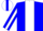 Blue, white panel, silver 'sf' on front, silver 'the silver fox' and fox emblem on back