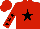 Red, black star, black stars on sleeves, red cap