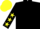 Black, yellow stars on sleeves, yellow cap