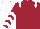 Maroon, white epaulettes & chevrons on sleeves, qtd cap