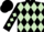 Black, Light Green Diamonds