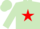 Light green, red star