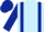 LIGHT BLUE, DARK BLUE braces, sleeves and cap