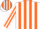 White and orange stripes