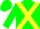 Green, yellow cross sashes